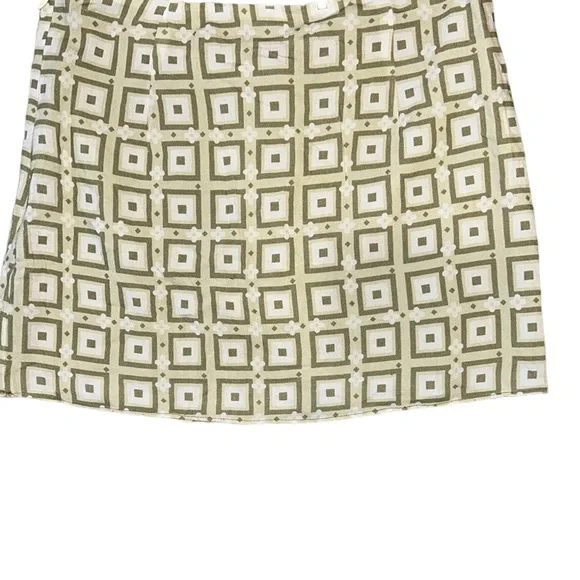 NWT Princess Polly Misuraca Green Geometric Printed Mini Skirt - 2 - Picture 4 of 13